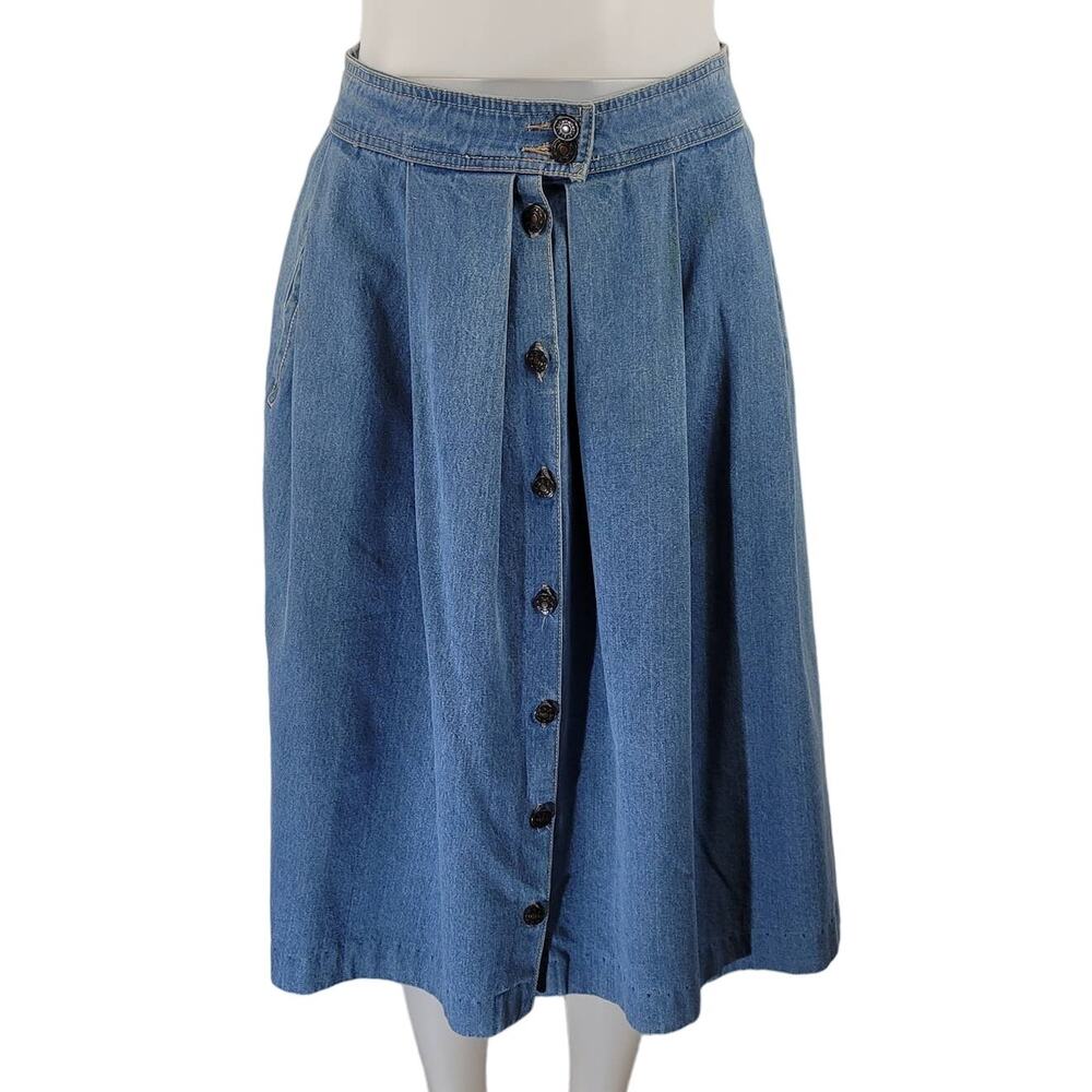 Vintage Denim Jean Skirt 100% Cotton Women's 11/12